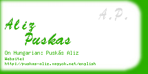 aliz puskas business card